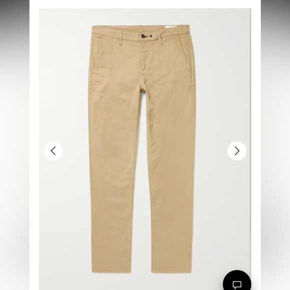 RAG & BONE Fit 2 Slim-Fit Garment-Dyed Stretch-Cotton Twill Chinos - Size 34 - Picture 6 of 14